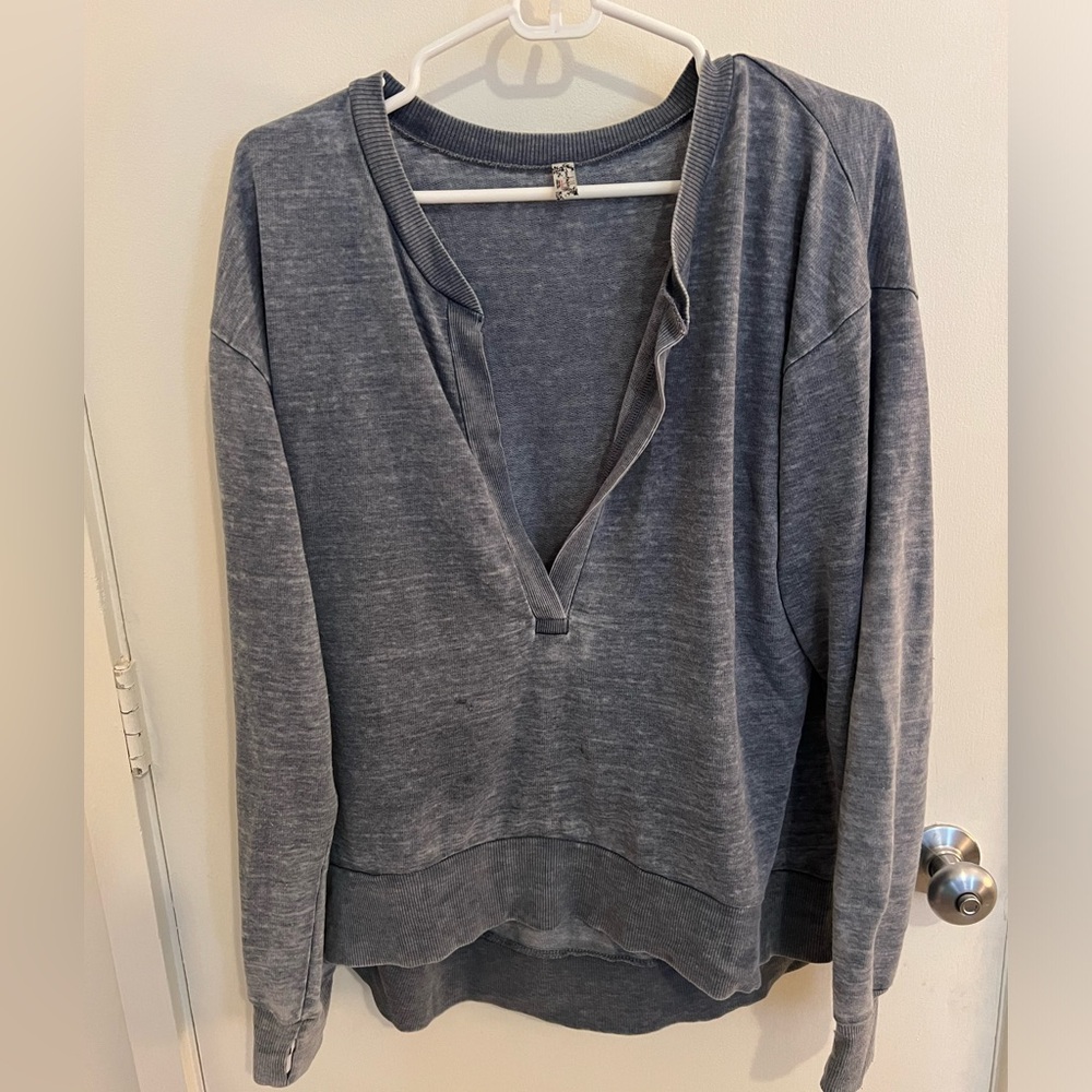 Free People intimates lounge set, blue,small, pants and long sleeve included.